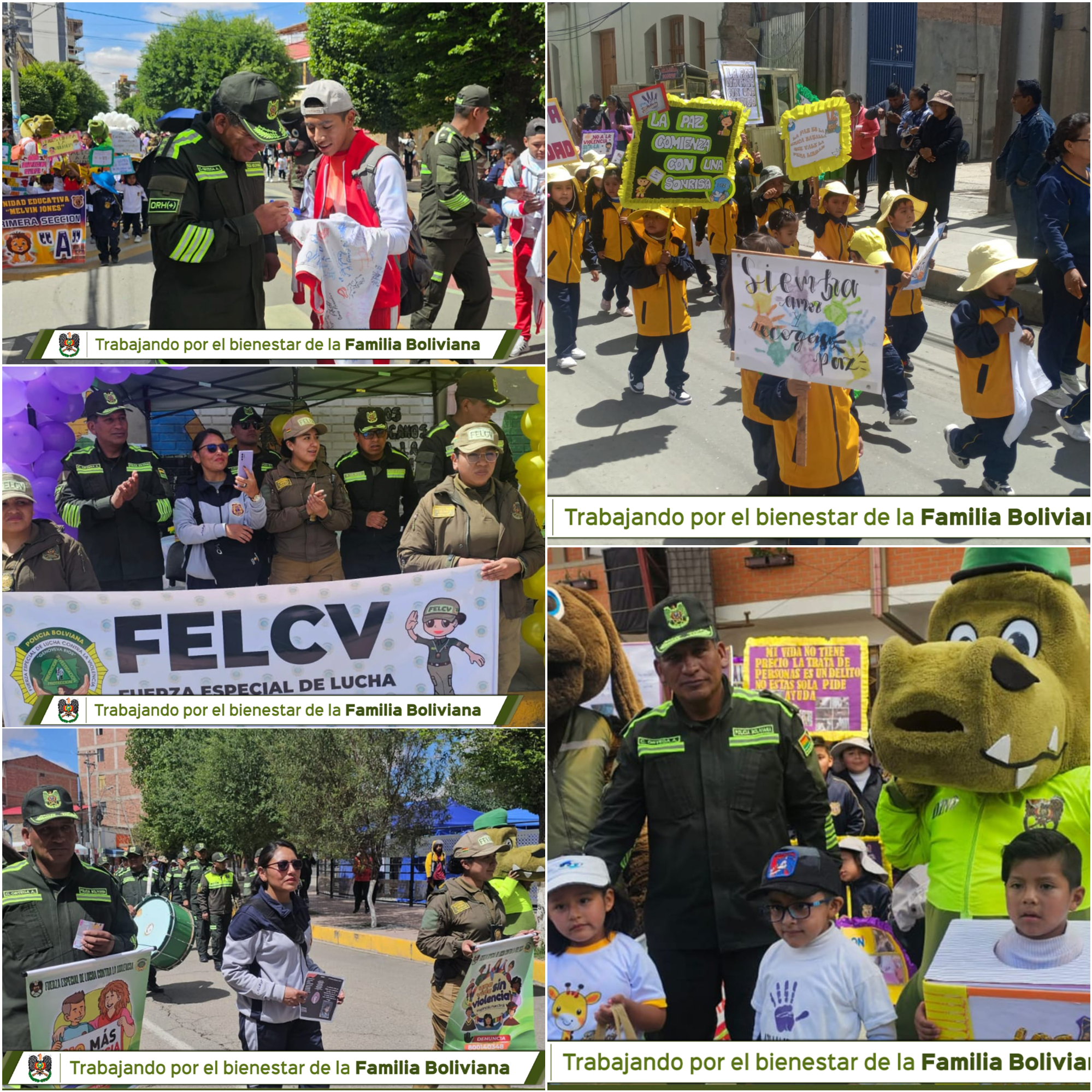 𝗟𝗔 𝗣𝗢𝗟𝗜𝗖Í𝗔 𝗕𝗢𝗟𝗜𝗩𝗜𝗔𝗡𝗔 𝗣𝗔𝗥𝗧𝗜𝗖𝗜𝗣Ó 𝗘𝗡 𝗟𝗔 «𝗠𝗔𝗥𝗖𝗛𝗔 𝗖𝗢𝗡𝗧𝗥𝗔 𝗟𝗔 𝗩𝗜𝗢𝗟𝗘𝗡𝗖𝗜𝗔 𝗜𝗡𝗙𝗔𝗡𝗧𝗜𝗟”